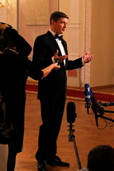 Петр Мигунов - исполнитель роли Тибо (Большой театр, пресс-конференция 24 сентября 2014)